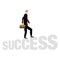 Businnes man going to success. Successful man. Winner. Worker going. Flat design. EPS 10