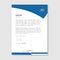 Bussines corporate identity blue letterhead template design