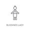 Bussines Lady linear icon. Modern outline Bussines Lady logo con