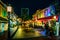 Bussorah Street leading to Sultan Masjid Mosque at Kampong Glam, Singapore.