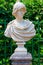 Bust of Alexander the Great Alexander of Macedon in old city park `Summer garden` in St. Petersburg, Russia
