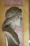 Bust of the ancient Greek goddess of the hunt Artemis in profile. Ancient Rome art
