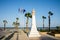 Bust of Athenian general Kimon at Finikoudes beach in Larnaca