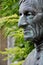 The bust of Cardinal Newman close-up, Trinity College Garden Quad, Oxford, United Kingdom