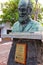 Bust of Charles Darwin at Galapagos National Park Headquarters o