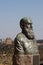 BUST OF COMMANDANT-GENERAL PETRUS JOHANNES JOUBERT COMMANDER OF THE ZUID-AFRIKAANSE REPUBLIC WITH THE VOORTREKKER MONUMENT IN THE