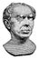 Bust of Marius, was a Roman general, vintage engraving