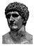 Bust of Mark Antony,  a Roman politician and General, vintage engraving