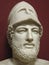 Bust of Pericles with the Corinthian Helmet in Vatican Museum Rome Italy