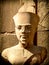 Bust of pharaoh Tutankhamun in Karnak Temple (Luxor, Egypt)