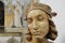 Bust of Raffaello Sanzio, known as Raphael. On the background there is a fresco painted by Raffaello Sanzio. Chapel of San Severo