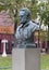 Bust of Victor Hugo in the Hermitage Garden in the center of Moscow