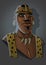 Bust of a zulu warrior