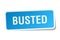 Busted square sticker