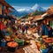 Bustling Andean Market in La Paz