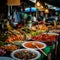 Bustling Food Market in Phuket, Thailand