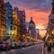 Bustling Street in Buenos Aires