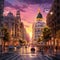 Bustling Street in Madrid: Budget-Friendly Exploration