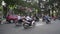 The Bustling Street Scene Of Ho Chi Minh Cityi, Vietnam, Old Town, Motorcycles Cars Traffic 4k