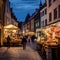 Bustling street in Tallinn& x27;s medieval Old Town