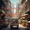 Bustling Streets of Binondo Chinatown in Manila