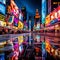 Bustling Times Square at Night