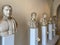 busts in gallery in Correr Museum in Venice city