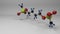 Busulfan molecule 3D illustration.