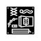 busy board glyph icon vector illustration