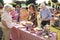 Busy Cake Stall At Summer Garden Fete