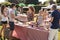 Busy Cake Stall At Summer Garden Fete