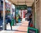 Busy colorful covered sidewalk in Observatory.