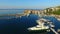 Busy harbor near the Adriatic sea with many small