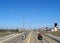 Busy interstate system in Oklahoma City, Oklahoma.