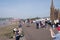 A Busy Largs Town Centre on the West Coast of Scotland and on the Promenade a Gospel preacher