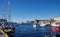 A busy marina and harbor on a sunny day, Bergen Norway