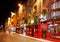 A busy nightlife of the Temple Bar area of Dublin, Ireland