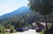 Busy parking lot near a Feuriger Tatzelwurm in the Alps, Bavaria