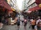 Busy pedestrian street in Tai Po, Hong Kong