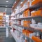Busy Pharmacy Store With Orange and White Bottles