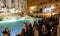 A busy place in the city of Rome - The fountains of Trevi - Fontana di Trevi