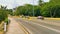 Busy road street driving cars traffic jam Puerto Escondido Mexico