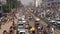 Busy road traffic at the central part of the city on February 22, 2014 in Dhaka, Bangladesh.