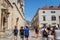 A busy Stradun main street in the old town in Dubrovnik, Croatia