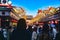 A busy streeet in asakusa, that leads to the sensoji temple