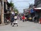 Busy street in China