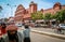 Busy street in front of Hawa Mahal