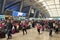 Busy terminal of Beijing South railway station, serving high speed bullet trains