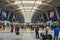 Busy terminal of Beijing South railway station, serving high speed bullet trains