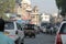 Busy traffic going on roads of Jaipur
